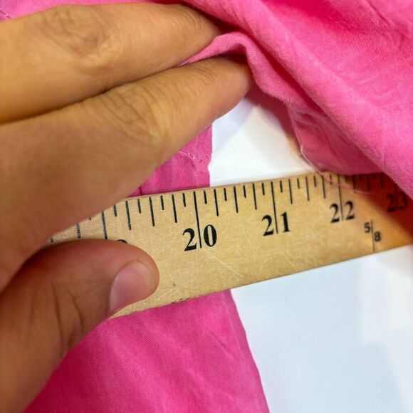 Andree By Unit Women's Tunic Blouse Top Pink Small Floral Embroidered V-Neck - Picture 7 of 8